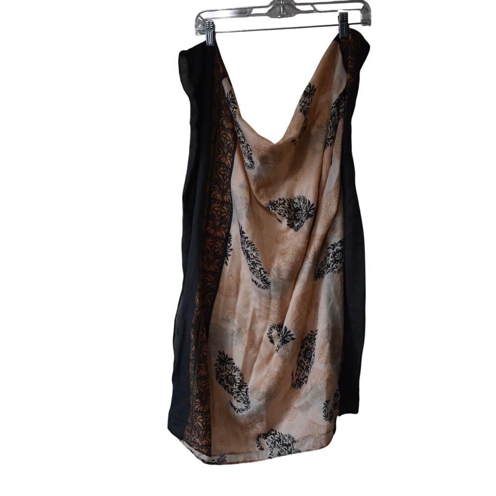 Joy Susan Gray/Peach Floral Scarf